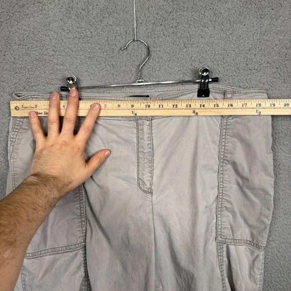 Eileen Fisher Pants Womens 22W Gray Capri Crop Outdoor Coastal Resort Vacation - Picture 5 of 10